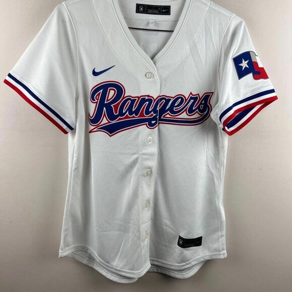 Nike Texas Rangers Women’s MLB Home Jersey UKG #1 Size S White – NWOT 2024 - Picture 1 of 8